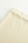 SWAYING/KNIT hairy hem stitching straight skirt SW24SS3B02 off-white PS79